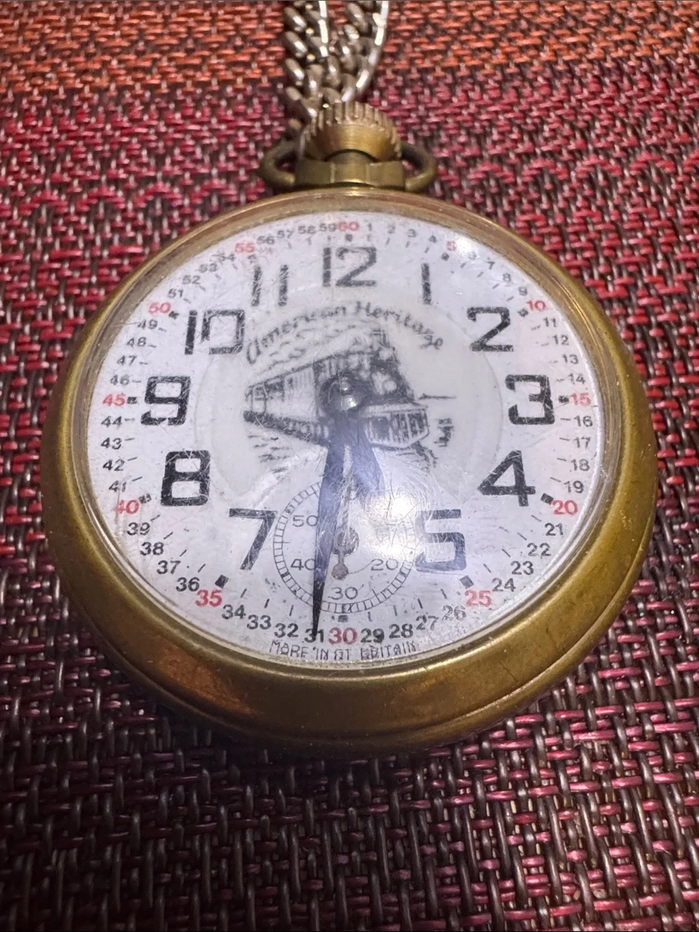 Vintage Railmaster Made in Great Britain  Heritage Brass Pocket Watch